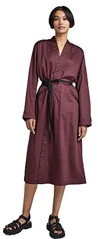 G-STAR RAW Damen Wrap Kleid, Purpur (Vineyard Wine D22159-D197-D303), L