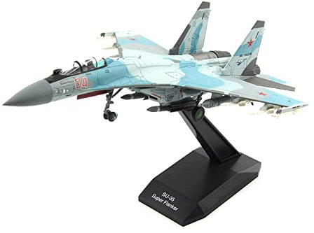 FMOCHANGMDP Flugzeug Legierung Modelle, 1/100 Skala Russischer SU-35 Super Flanker Modelle, Spielzeug Und Geschenke, 8.7 X 5.7Zoll