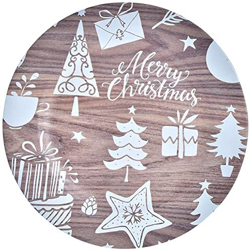 DKD Home Decor Bajo Plato Estrellas Navidad prolipopileno 33 cm