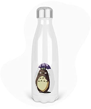 Bouteille Gourde Isotherme Acier INOX - Blanc - 350 ML - Enfant - imprimé Illustration Manga Anime - GB275 - France