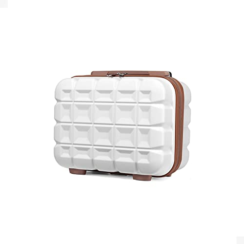 Kono Hartschale Kosmetikkoffer Beautycase Klein Beauty Case Hartschale ABS Handgepäck Gepäck-Sets für Damen und Herren, 30x21x16cm (Kosmetikkoffer, Weiß)