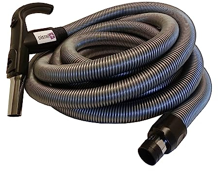 Distri+ - Flexible Complet télécommandé pour Aspiration centralisée Cyclovac, Skyvac... avec poignée Ergonomique D.32mm et