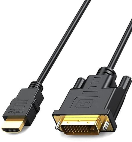 NAERSI HDMI to DVI Cable Ultra Thin, DVI to HDMI Cable Bi Directional Flexible & Hyper Slim 24+1 Male to HDMI Male Cable Support 1080P Full HD 1M