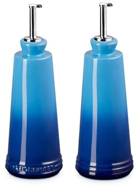 Le Creuset Stoneware Signature Oil & Vinegar Set Azure Blue