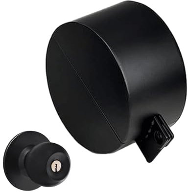 Aizuoni Abdeckschlösser für runde Türklinken, Kompakte Gehäuseschlösser für runde Türklinken, Türknauf-Zubehör für Garderobe, Wasserhähne, Wohnzimmer, Schlafzimmer, Hauswirtschaftsraum, Abstellraum