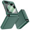 Doeshine Funda para Samsung Z Flip 5, Protección de Pantalla Trasera y Protección de Bisagras, Textura de Moda Delgada, Carcasa para Samsung Galaxy Z Flip 5 5G 2023 (Verde)