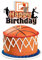 1 Stück Basketball-Kuchenaufsatz Alles Gute zum Geburtstag Schild Tortenaufsatz Basketballspieler Kuchendekorationen für Sport Thema Mann Junge Mädchen Geburtstagsparty Zubehör