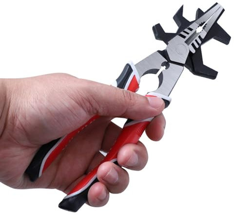 YWBL-WH MIG Welding Pliers, 8 Inch, High Carbon Steel, Spring Loaded, Non-Slip Handle, Multifunctional for Welding, Cutting, Removing Nozzles, Hammering