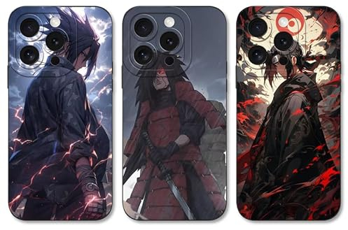 3 Stück Handyhülle für Apple iPhone 11 Pro Max 6.5 Zoll Anime Uchiha Sasuke Itachi Madara Manga Muster Design Junge Case All Inklusiv Linsen Schutzhülle TPU Silikon Weich Ultra Dünn Cover, 02