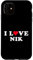 Hülle für iPhone 11 Ich liebe Nik Passende Freundin & Freund Nik Name