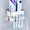 Portaspazzolino elettrico senza foratura, XILIMEN Portaspazzolino da parete, in acciaio inox, supporto per spazzolino da denti, supporto autoadesivo per dentifricio