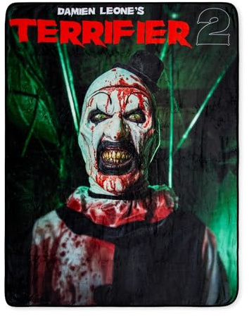 Surreal Entertainment Terrifier 2 Art The Clown Fleece Throw Blanket | 45 x 60 Inches