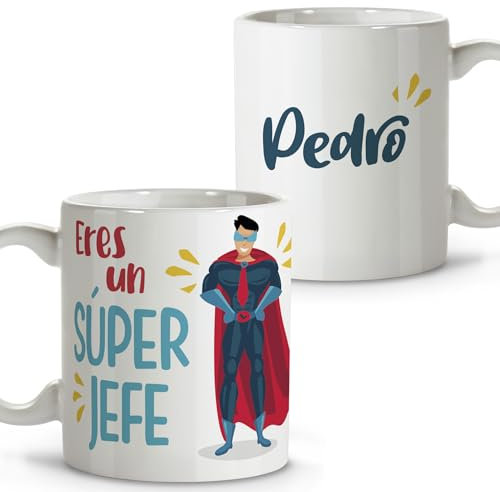 LolaPix Regalos para jefes. Tazas personalizadas. Tazas originales para regalar. Regalos para jefes. Taza jefe. Taza cerámica 330 ml.