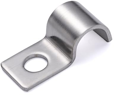 FamlTol 25Pezzi Clip Pe Cavi Dimensione Mini Fermacavo unico foro Ferma Cavi Muro Acciaio Inossidabile 304 Ferma Cavi Elettrici Per Cavi Pesanti,Fili,Cavi Di Rete, Installazioni Di Recinzioni Ø 8 mm