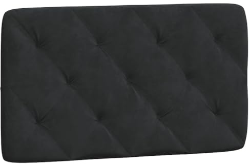 vidaXL Kopfteil-Kissen Schwarz 90 cm Samt