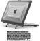 MOSISO Hülle Kompatibel mit MacBook Air M4 M3 M2 13 Zoll 2025 2024-2022 A3240 A3113 A2681,Honigwabe TPU Bumper Hartschale Klappständer&Tastatur Haut Kompatibel mit MacBook Air 13,6 Zoll,Schwarz