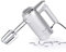 Salter EK5613BMMS Aspen Easy-Store Hand Mixer – Electric Baking Whisk, Mixing Beaters and Dough Hooks, Storage Base, 5 Speed Settings with Turbo Function, Eject Function, 300W, Silver