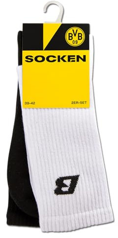 Borussia Dortmund Damen Bvb Drift 2er-set Socken, Schwarz, 39-42 EU