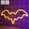 DWOOKE Fledermaus-Neonlicht,Neon-LED-Schilder,Neonlichtschild für Wanddekoration,batterie-/USB-betrieben,leuchtende Halloween-Party-Neon-Nachtlichter für Halloween,Weihnachtsparty,Bar (Warmweiß)