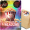 celebr8te 12x Einladungskarten mit Movie Popcorn Kino Motiv - Für den Kindergeburtstag von Jungen & Mädchen - Coole Einladungen für den perfekten Kino Filme Abend +12 Sticker +12 Geschenktüten