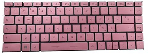 Tastiera retroilluminata per Laptop per MSI Modern 14 B10R B10MW B10RASW MS-14D1 Italia IT Rosa Senza Cornice Nuovo
