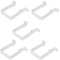 Downpipe Brackets - Square Drain Pipe Clips - 5 Pack White