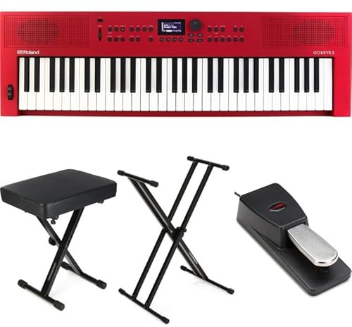 Roland GO:KEYS 3 Keyboard Essentials Bundle - Red