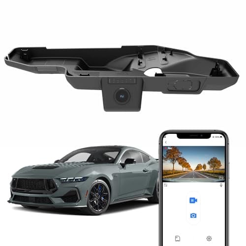 Fitcamx Dashcam 4K Geeignet für Ford Mustang 2024-2026 Ecoboost GT Premium Dark Horse, OEM Autokamera UHD 2160P Video WiFi, Loop-Aufnahme, G-Sensor, Plug & Play, WDR Dasch-cam Auto, mit 64GB Karte