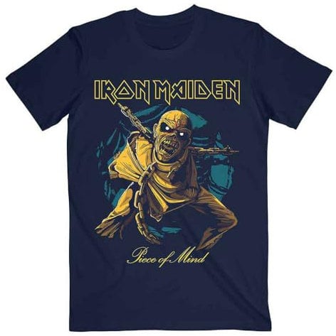 Iron Maiden Piece of Mind Gold Eddie T Shirt XL