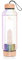 CRYSTALLOVE Bouteille d'eau en verre avec pierre précieuse naturelle quartz rose Hexagon 650 ml