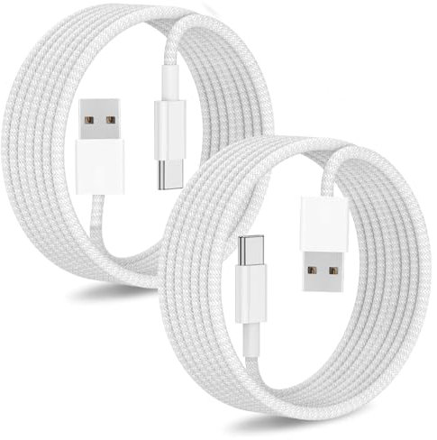 2Pack USB a USB C Cable de carga rápida para iPhone 16/15, Tipo A a Tipo C Cable Carplay trenzado de nailon de 3 metro para iPhone16/15 Pro/MacBook/iPad Air/Mini/Pro/Samsung