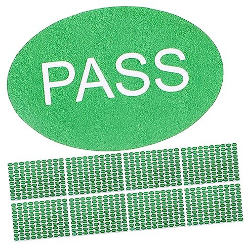 Veemoon 2000stücke Qc Pass Etiketten Selbstklebende Prüfaufkleber Für Und Qualitätskontrolle Ovale Aufkleber Wetterfest Leicht Anwendbar Für Werkstätten Und