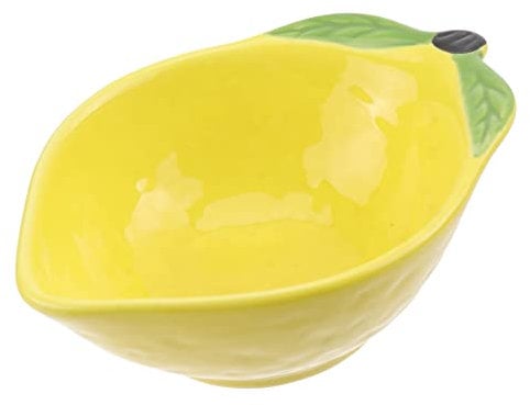 SOIMISS Ceramic Dessert Bowl with Lovely Lemon Design Multi-Functional Dish for Snacks Dried Fruits and Appetizers for Parties and Gatherings