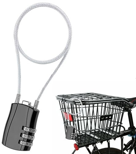 1Pcs Wire Padlock Flexible Cable Lock with 20 Inch(51 cm) Steel Cable Combination Lock Small Luggage Suitcase Locks Outdoor Waterproof Rustproof Chain and Padlock Cabinet Locker Cable Padlock