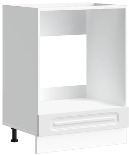 Tomostar Armoire à Four, Meuble pour Four Meuble Bas de Cuisine Kalmar Blanc Bois d'ingénierie 60x46x81,5 cm