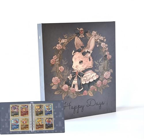 Sammelalbum 3 Zoll Film,Sammelkarten Album für 240 Karten/Fujifilm/instax Film,Photocard Binder mit Magnetverschluss für Polaroid Snap,Spielkarten,K-Pop-Fotokarten,Hasenmotiv Geschenke
