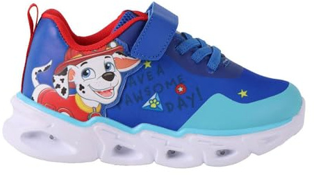 Paw Patrol Sportschuhe für Kinder, leichte Eva-Sohle mit Lichtern – Sportschuhe mit Lichtern für Kinder für Schule und Freizeit, blau, 24 EU