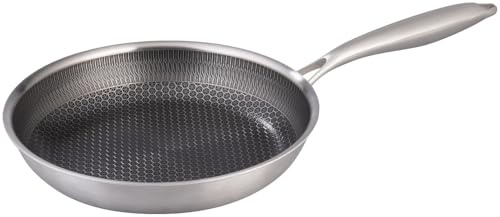 Tornwald-Schmiede Pfanne für Elektroherd: Kratzfeste Edelstahlpfanne, Keramikbeschichtung, Wabenstruktur, 24 cm (Pfanne für Induktionsherd, leichte, Pfannen)