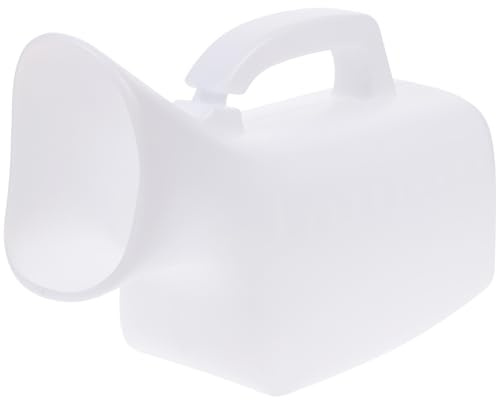 Vaguelly Urinario Femenino de Plástico Grueso 1000 Ml Recipiente de Orina Transparente Tapa para Uso en Hospital y Viajes para Mujeres