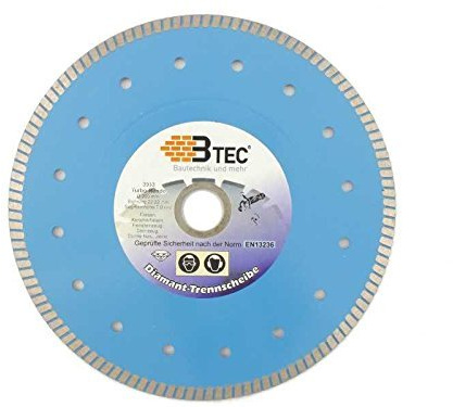 Diamanttrennscheibe TURBO RONDO FLIESE extra dünn Ø 85 mm x 1,0 Bohrung 22,22 mm Natursteinfliesen Feinstein Keramik