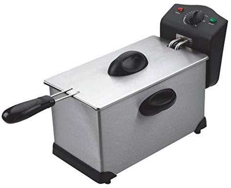 DCG Eltronic FR2759 FR2759-3.5L 2000W Negro, Freidora profesional (3,5 L, Solo, 2000 W, Acero inoxidable