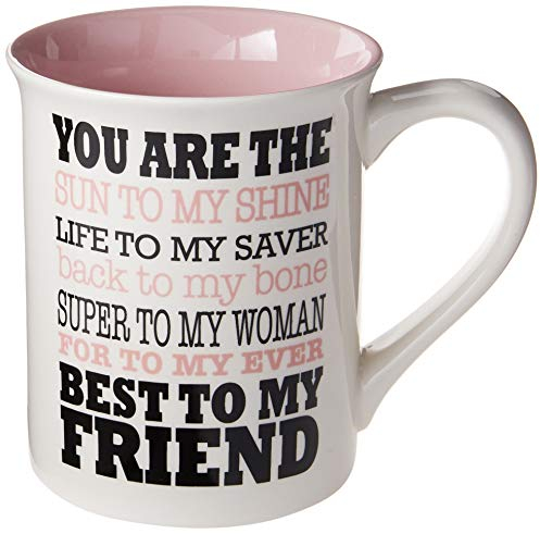 Enesco 4050722 BFF Best to My Friend - Taza de gres, multicolor