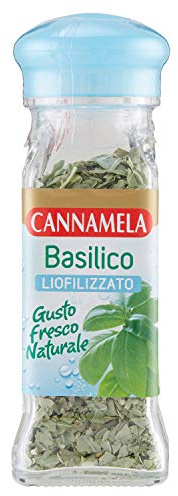 Cannamela - Liofilizzati, Basilico, Confezione da 4g. Gusto Fresco Naturale. Ideale per primi, risotti, capresi, salse e pizza. Inumidire il prodotto prima di qualsiasi utilizzo