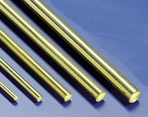 Modellbau Berthold - Messingdraht 0,8 mm - 1,0 mm - 1,5 mm - 2,0 mm - 2,5 mm - 3,0 mm oder 4,0 mm (Gold, 4,0 mm, Unbehandelt) - 1 Meter lang - Modellbau-Draht