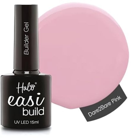 Pure Nails Halo Easi Build LED/UV Builder Gel Collection - Dare 2 Bare Pink 15ml (N3004)