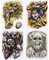 com-four® 4-teiliges Fensterbilder Set - statisch haftende Fensterdeko, selbstklebend - gruselige Halloween Motive (Auswahl variiert) (04 teilig - Halloween Fensterbild)