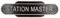 AB Tools Station Master Schild Plakette Zug Eisenbahn Wand Station Tor Zaun Post Garage