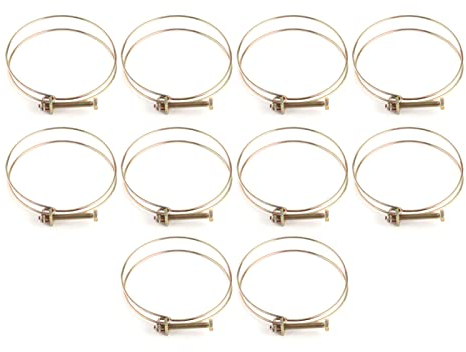 Schlauchschellen 10 stücke Einstellbare Doppel Draht Wasserschlauch Barb Clamp Rohr Clip Hoop Sanitärverschluss(100mm（94-100）)