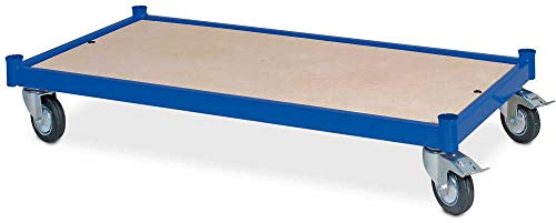 BRB Plattformwagen, LxBxH 1000x500x180 mm, 250 kg Tragkraft, 4 Lenkrollen, 2 mit Feststellbremsen