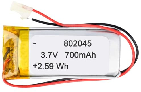 Lithium Polymer Akku - 3.7V 700mAh - 45 x 25 x 8mm